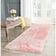 SAFAVIEH Handmade Arctic Shag Guenevere 3-inch Extra Thick Rug - 2'3" x 8' Runner - Pink