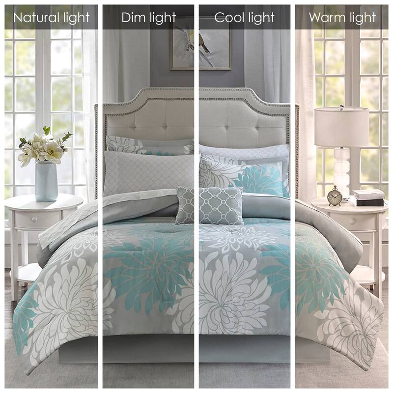 Madison Park Essentials Caldwell Complete Comforter Set with Cotton Bed Sheets