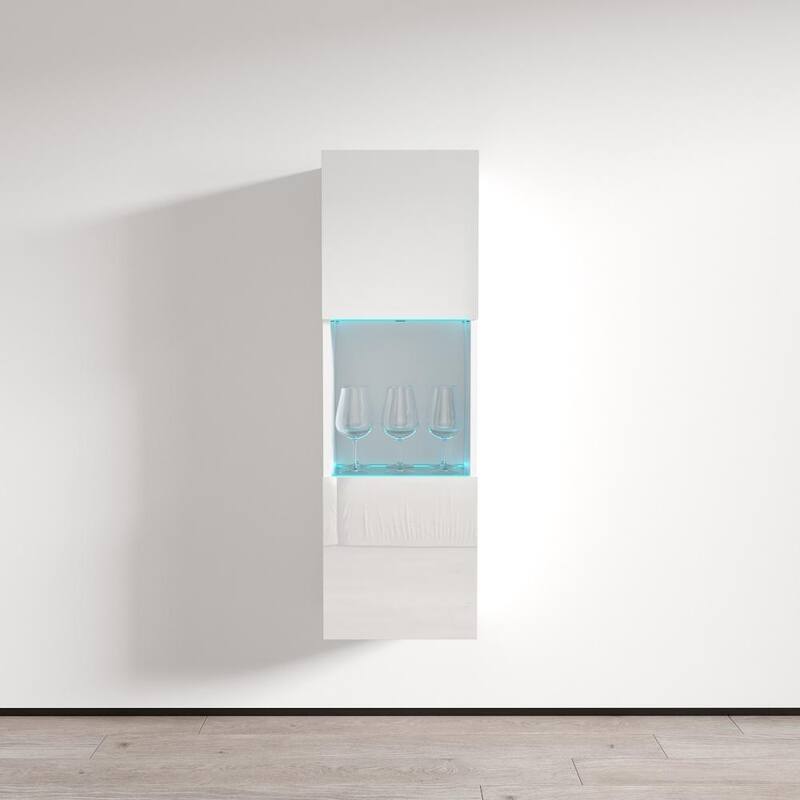 Strick & Bolton Hadi Wall-mounted Floating Bookcase - White