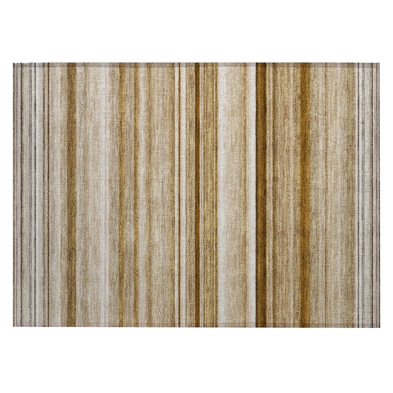 Machine Washable Indoor/ Outdoor Chantille Multi Stripe Rug