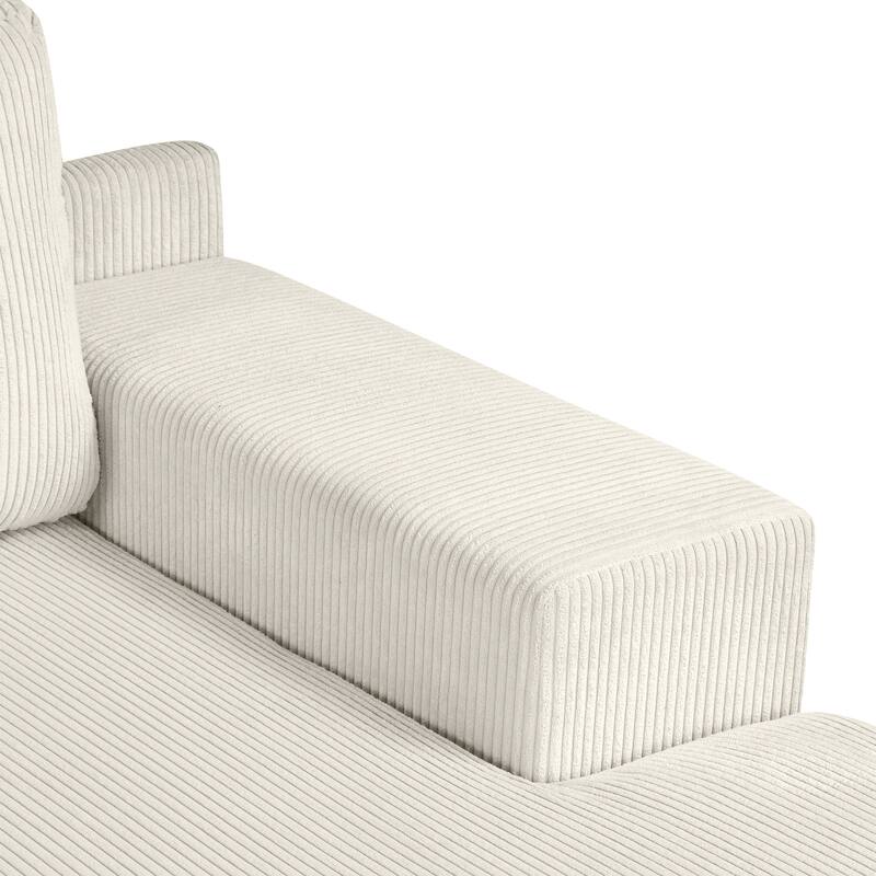 L-shaped Sofa Sectional Sofa with Two USB Ports and Two Power Sockets, a Storage Drawer and a Reversible Chaise Lounge