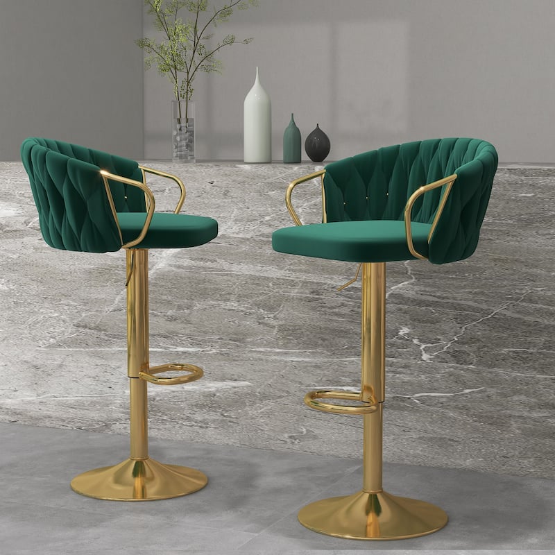 Modern Adjustable Bar Stools (Set of 2)