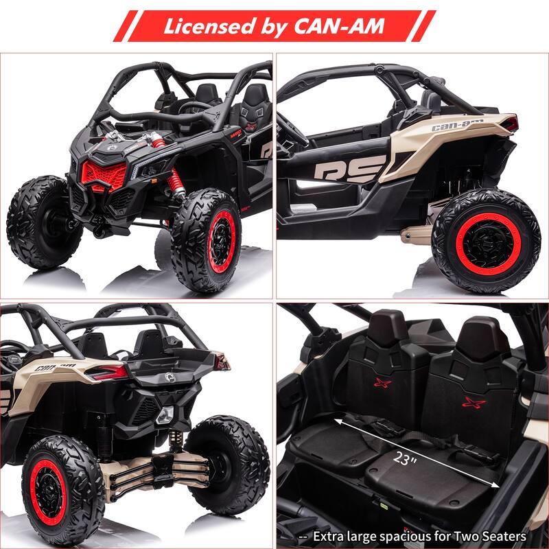 2-Seater Licensed Can-Am Electric Off-Road Ride-On UTV Car for Kids Best Gifts