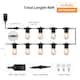 48FT LED Outdoor String Lights with 15 Waterproof S14 Bulbs, Patio Lights for Christmas, Yard decoration