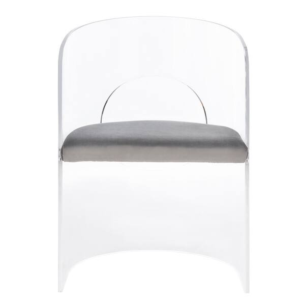 Shop Safavieh Couture Estelle Acrylic Accent Chair Clear Grey