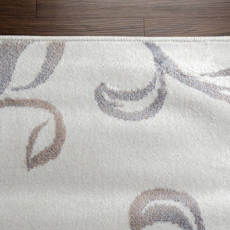 Superior Floral Vine Modern Indoor Area Rug or Runner