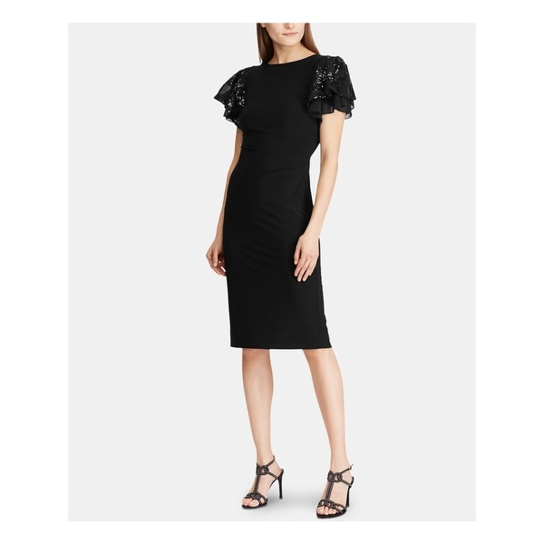 black dress sleeves below knee