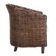 preview thumbnail 4 of 10, SAFAVIEH Omni Rattan Barrel Chair with Cushion - 29.1" x 27.2" x 32.7"