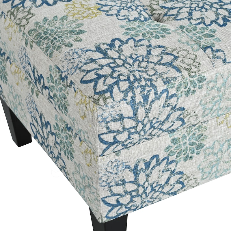 Versatile Ottoman with Cushioned Comfort and Stylish Birch Legs