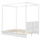 preview thumbnail 36 of 36, Canopy Bed Frame with Headboard, 4 Posters Wooden Bed Frame, No Box Spring Needed, Mattress Foundation Platform Bed for Kids