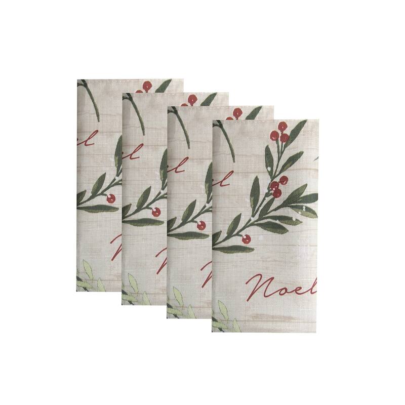 Holiday Tree Trimmings Napkins, Set of 4 - 17"x17"