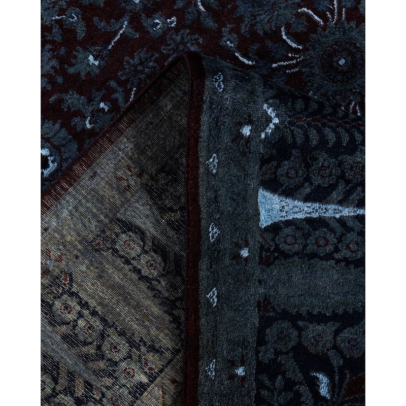 Fine Vibrance One-of-a-Kind Hand-Knotted Area Rug - Gray, 5' 10" x 9' 0" - 5' 10" x 9' 0"