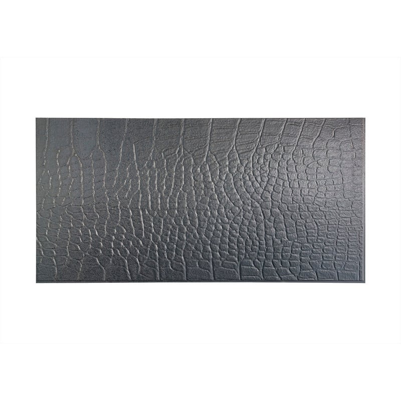 FASÄDE Cayman 4-foot x 8-foot PVC Wall Panel in Galvanized Steel - Silver - 4 x 8