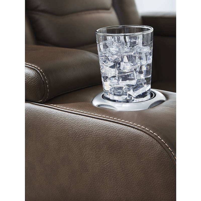 Signature Design by Ashley High Impact Brown Power Recliner