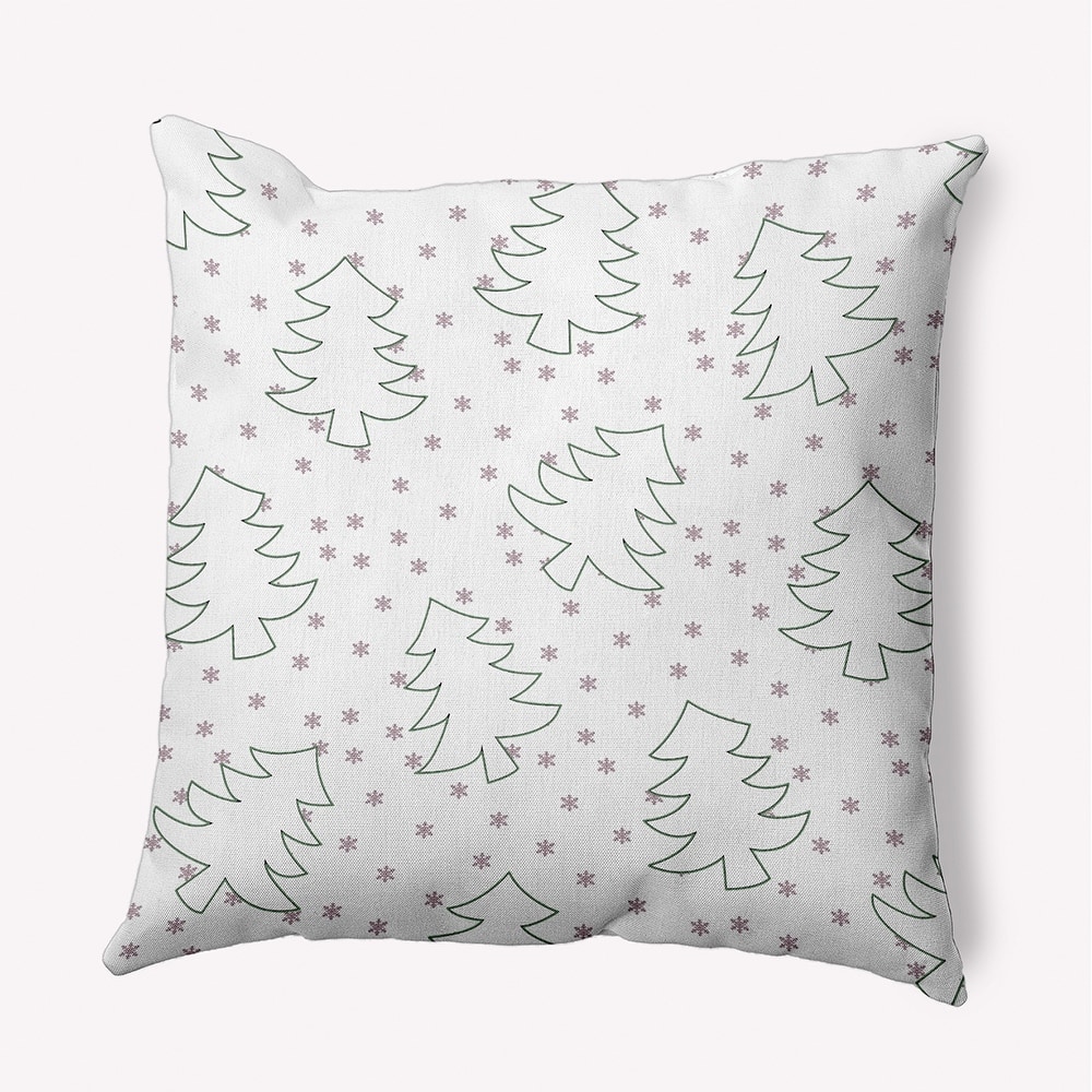 Christmas Tree Outlines Indoor/Outdoor Throw Pillow