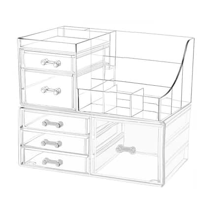 2 Pack Clear Makeup Storage Organizer