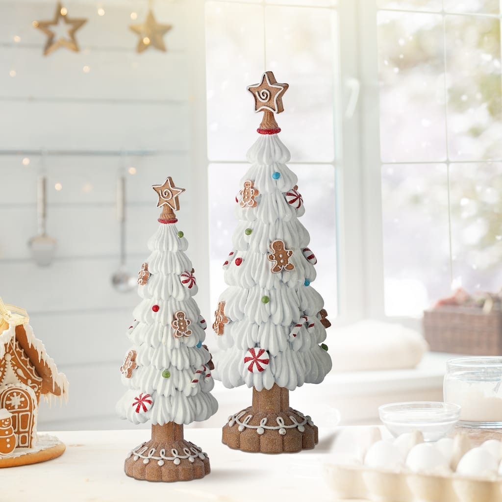 13-15" Resin Sweets Tree Set of 2