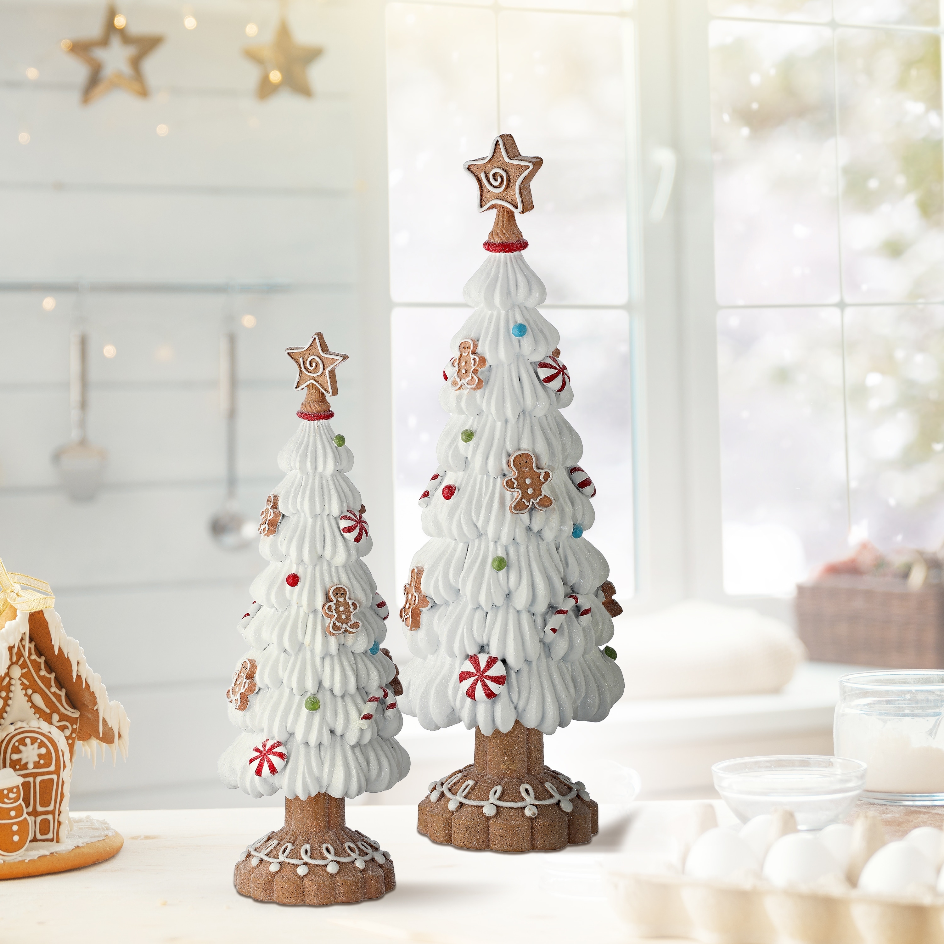 13-15" Resin Sweets Tree Set of 2