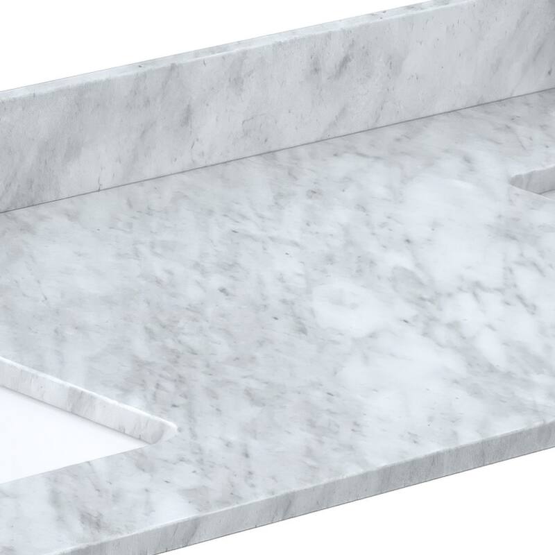 Wyndham Collection WCVVCA166DTOPUNS-NAT 66" Marble Vanity Top with