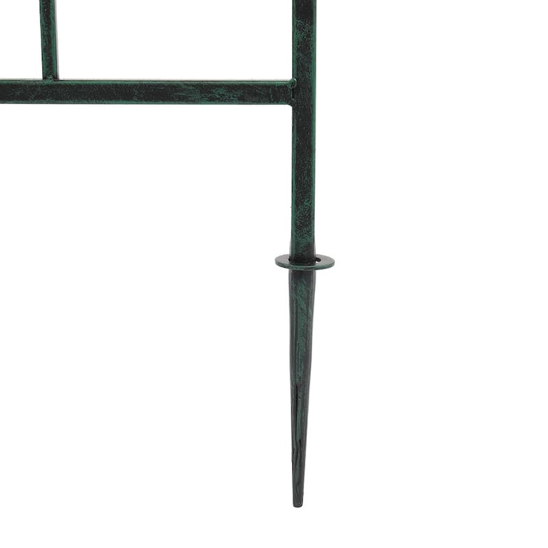 Dark Green Wrought Iron Garden Arch for Climbing Plants Vines or Roses - 46.65” x 22.05” x 87.2" (L x W x H)