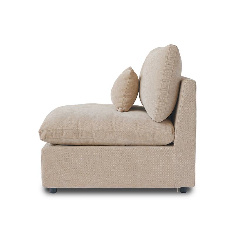 160" Down Filled Comfort U Shaped Sofa Couch for Living Room,Minimalist Wide Deep Seat Convertible Couches