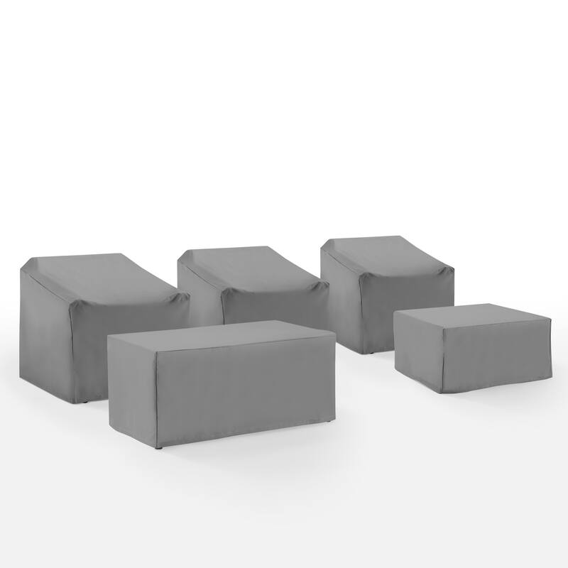 Crosley 5Pc Outdoor Sectional Furniture Cover Set - Gray