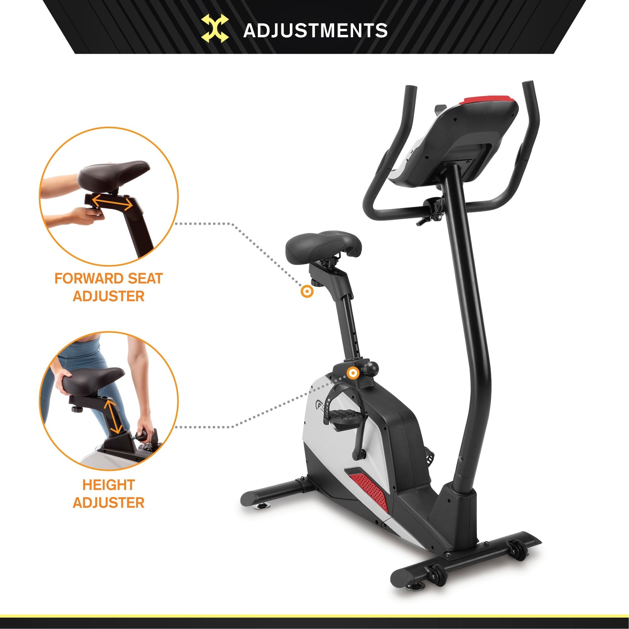 Magnetic upright exercise bike hot sale