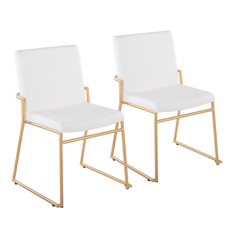 Silver Orchid Jayci Gold Metal Dining Chair (Set of 2)