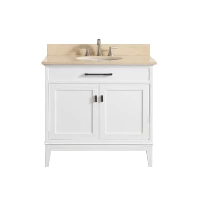 Avanity Madison 37-inch White Vanity Combo with Top and Sink - 37"W x 22"D