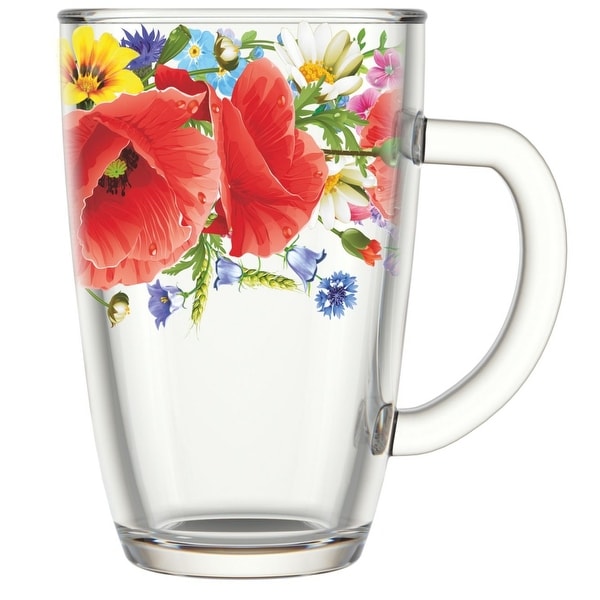 STP-Goods Poppy Field Glass Tea Coffee Large Mug. Opens flyout.