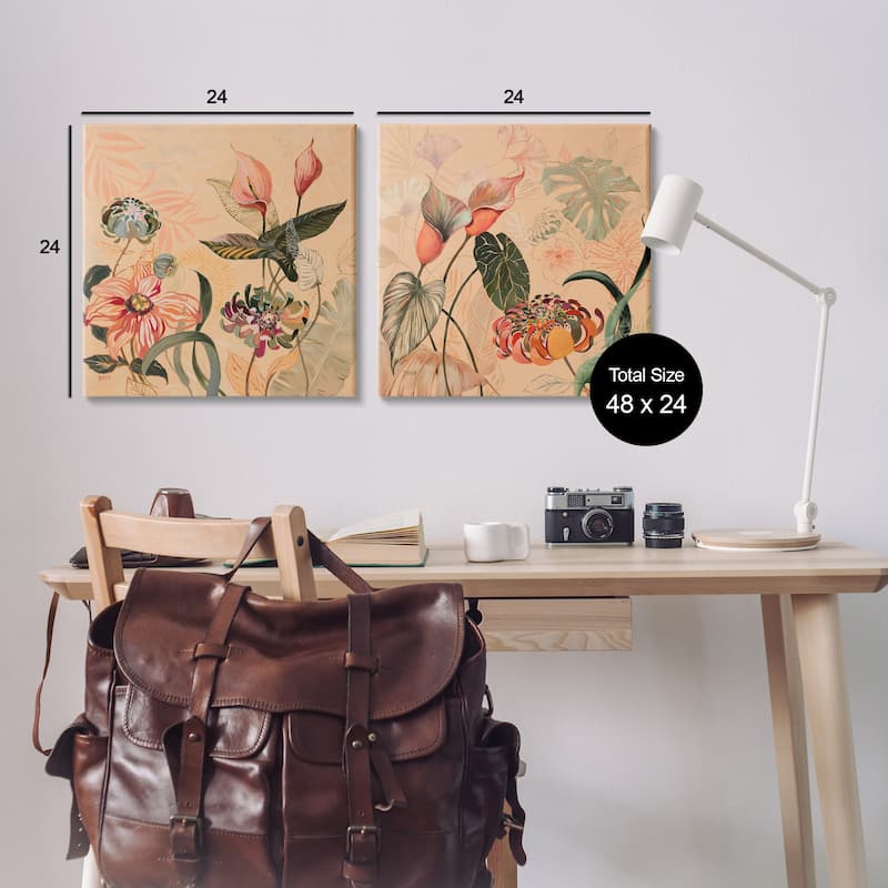 Stupell Elegant Flower Organics Canvas Wall Art Design By Dusza (Set of 2)