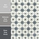 preview thumbnail 7 of 15, Merola Tile Harmonia Kings Star Blue 13" x 13" Ceramic Floor and Wall Tile