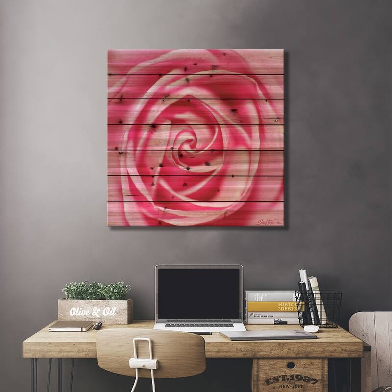 Petal By Petal Print On Wood by Ben Heine - Multi-Color