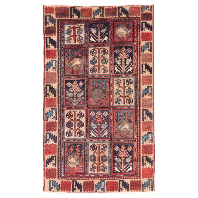ECARPETGALLERY Hand-knotted Andelz Red Wool Rug - 4'0 x 6'11