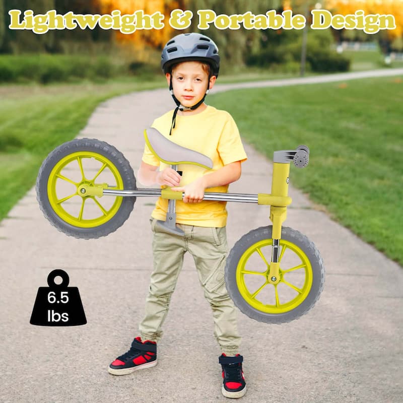 Honeyjoy 12" Balance Bike 2 Wheels Children’s Bicycle with Adjustable - See Details
