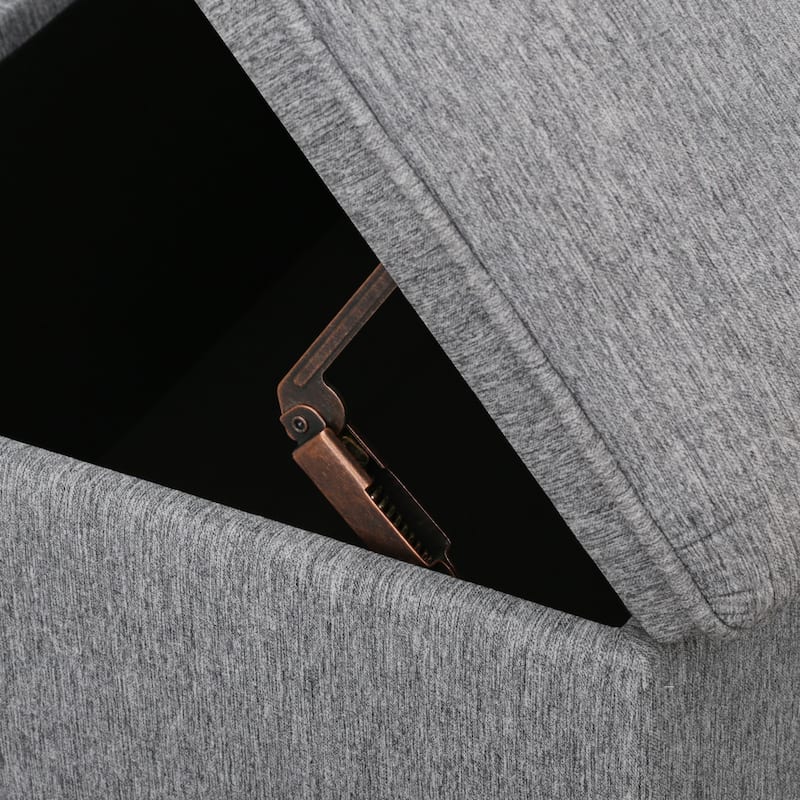 Adeco 24" Linen Storage Ottoman Bench