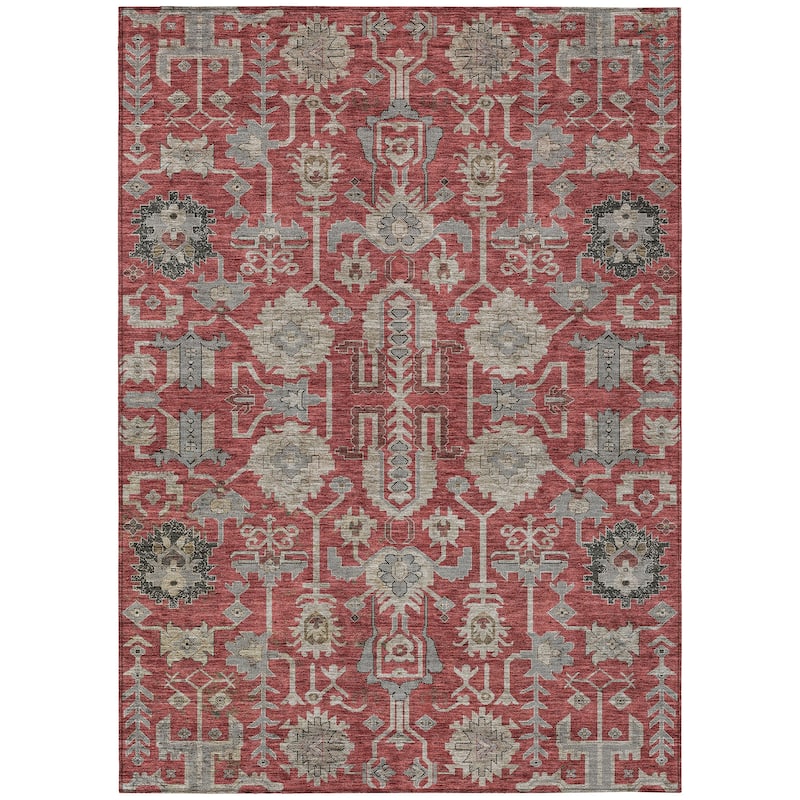 Machine Washable Indoor/ Outdoor Chantille Traditional Boho Rug