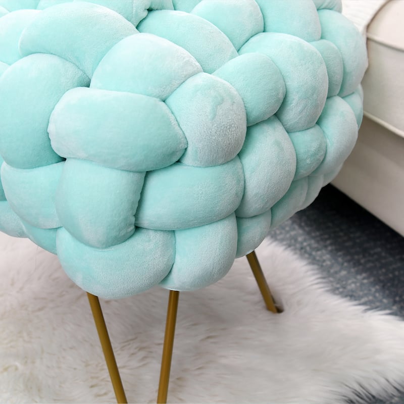 Velvet Pouf Stool 27"x20"x20"
