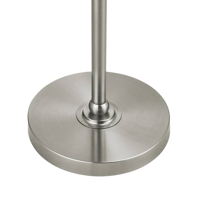 KAWOTI 64.5 inch Adjustable Height Swing Arm Floor Lamp with Shade - Nickel
