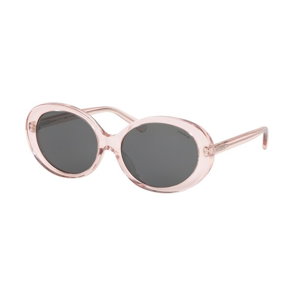 Coach HC8270U 555687 55 Transparent Pink Woman Oval Sunglasses. Opens flyout.