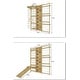 preview thumbnail 12 of 10, Walnut 9-in-1 Swedish Ladder Wall Gym | Indoor Wooden Climber & Activity Set for Kids - Natural
