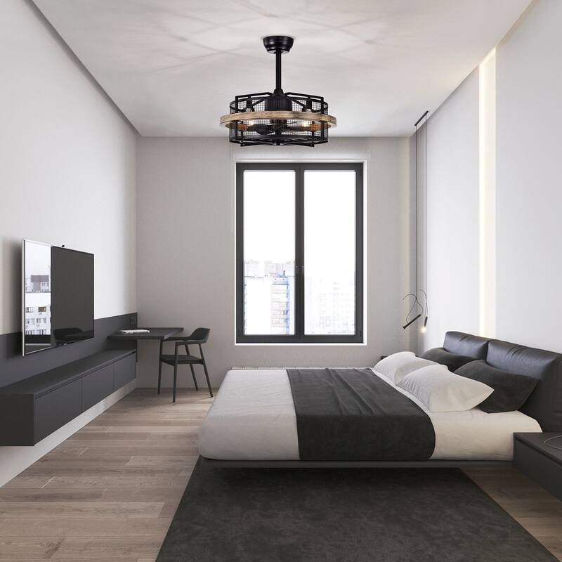 20" 5-Blade 4-Light Fandelier Ceiling Fan with Light