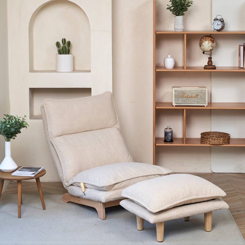 Convertible Floor Sofa Bed with Semi-Automatic Angle Adjustment for Living Room or Bedroom