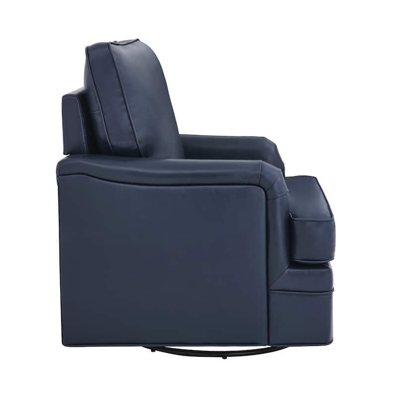 LUE BONA Modern Swivel Accent Chair Leather Armchair for Living Room - 30" W x 32" D x 36" H