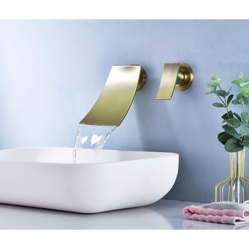 Wall Mount Widespread Bathroom Faucet