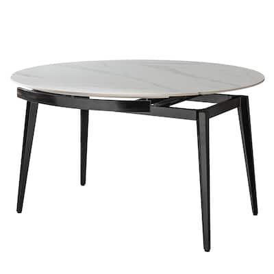 Extendable Sintered Stone Material Round Dining Table