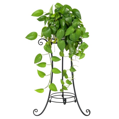 Gymax Metal Plant Stand for Flower Pot Metal Display Shelf Potted
