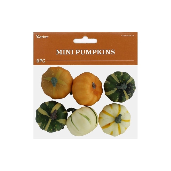 Darice Fall Pumpkin Mini Green White