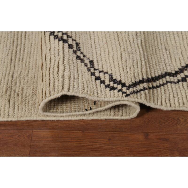 Trellis Modern Moroccan Area Rug Handmade Wool Carpet - 8'2"x 10'10"