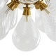 preview thumbnail 54 of 56, 18-Light Cluster Blue Glass Bubble Chandelier - 25in Wide Gold